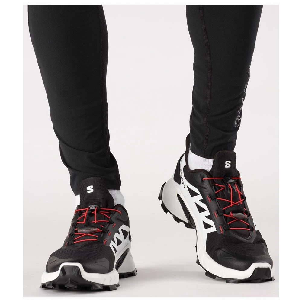 Botas De Trail Salomon Supercross 4 Black White Fiery Red 9 Botas De Trail Salomon Supercross 4 Black White Fiery Red - Imagen 7