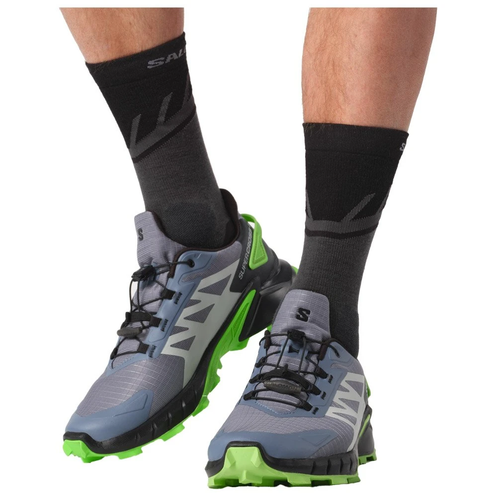 Botas De Trail Salomon Supercross 4 Flint Stone Black Green Gecko 9 Botas De Trail Salomon Supercross 4 Flint Stone Black Green Gecko - Imagen 7