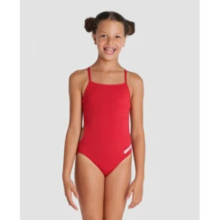 Bañador Arena Challenge Solid Rojo Niña