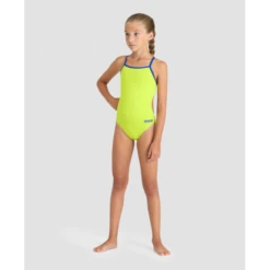 Bañador Arena Challenge Solid Verde Neon Niña -Tienda Al Aire Libre banador arena challenge solid verde neon nina 2