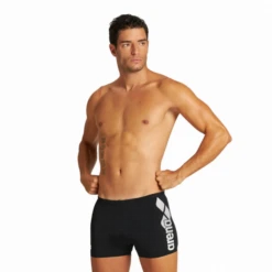 Bañador Arena Optimal Short Negro Blanco Hombre