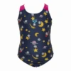 Bañador Arena Space Cats Azul Marino Rosa Amarillo Niña -Tienda Al Aire Libre banador arena space cats azul marino rosa amarillo nina