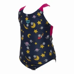 Bañador Arena Space Cats Azul Marino Rosa Amarillo Niña -Tienda Al Aire Libre banador arena space cats azul marino rosa amarillo nina 3