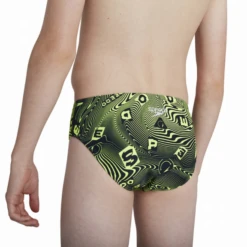 Bañador Speedo Allover 6.5cm Brief Verde Amarillo Niño -Tienda Al Aire Libre banador speedo allover 65cm brief verde amarillo nino 1