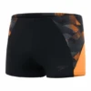 Bañador Speedo ECO END+ Splice Aquashort Negro Naranja -Tienda Al Aire Libre banador speedo eco end splice aquashort negro naranja