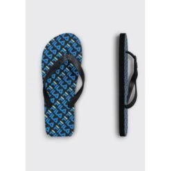 Chanclas Fila Troy Logo Slipper Negro Azul Hombre -Tienda Al Aire Libre chanclas fila troy logo slipper negro azul hombre 4