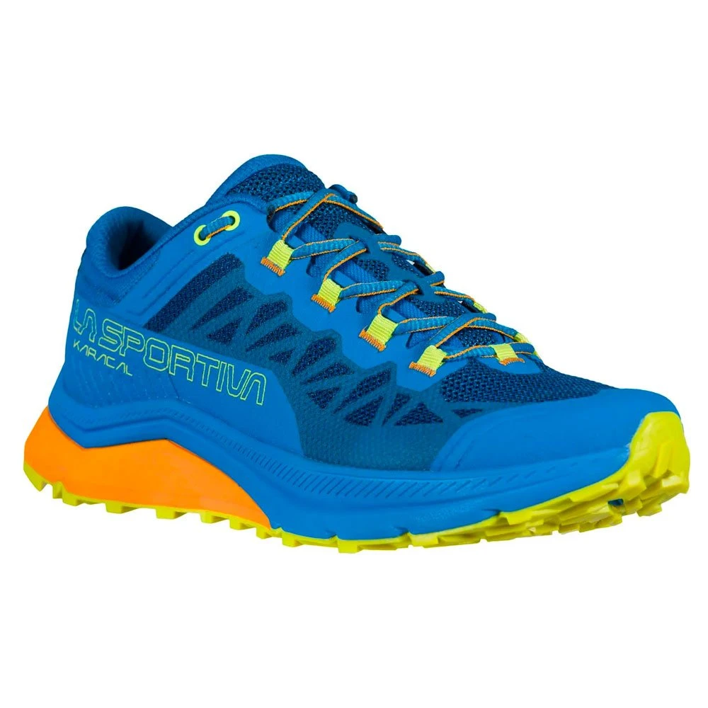 Botas De Trail La Sportiva Karacal Electric Blue Citrus 3 Botas De Trail La Sportiva Karacal Electric Blue Citrus