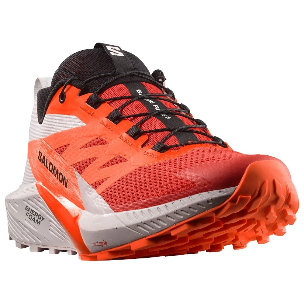 Botas De Trail Salomon Sense Ride 5 Lunar Rock Shocking Orange Fiey 6 Botas De Trail Salomon Sense Ride 5 Lunar Rock Shocking Orange Fiey - Imagen 4