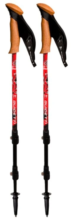 Bastones Guidetti Région Massif Des Pyrénées Noir Rouge