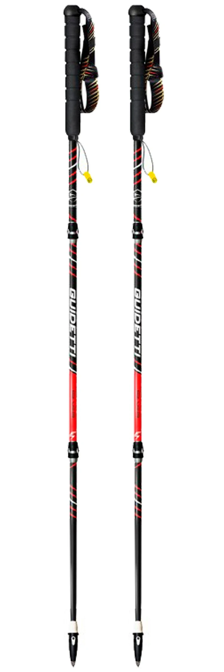 Bastones Guidetti Silver Aéro Alu Noir Rouge 3 Bastones Guidetti Silver Aéro Alu Noir Rouge