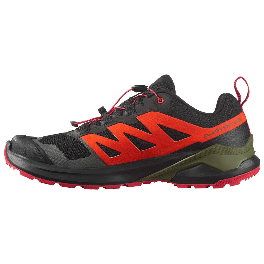 Botas De Trail Salomon X-Adventure Black Fiery Red Olive Night 4 Botas De Trail Salomon X-Adventure Black Fiery Red Olive Night - Imagen 2