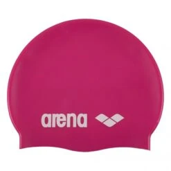 Gorro Arena Silicona Classisc Fucsia Blanco Adulto