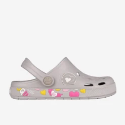 Zuecos Coqui Froggy Gris/corazones Niña -Tienda Al Aire Libre zuecos coqui froggy griscorazones nina 2